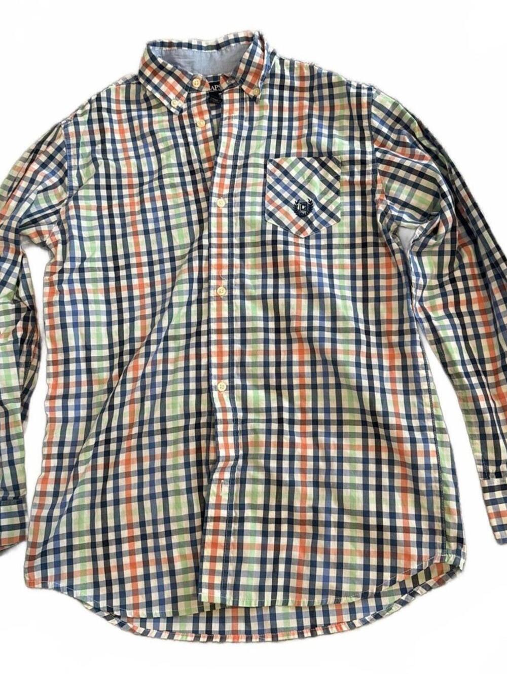 Chaps Boys Long Sleeve Plaid Shirt Large